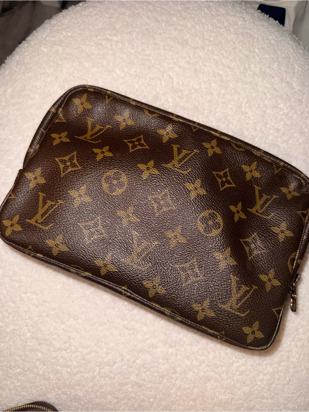 Louis Vuitton Monogram Canvas Brown and Gold Toiletry Pouch - Picture 1 of 4